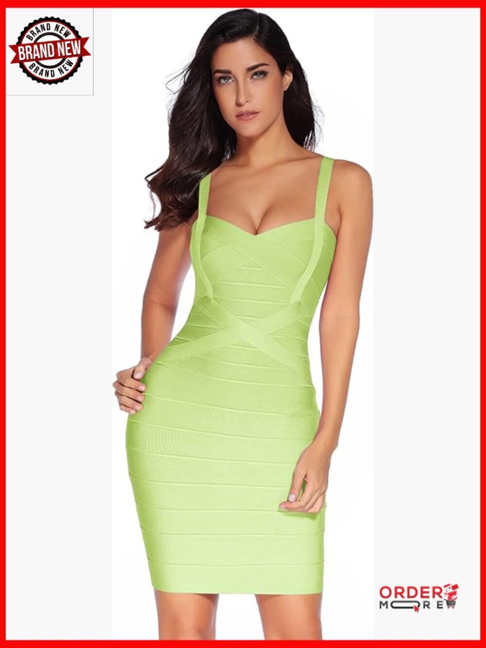 Sleeveless V-Neck Bandage Bodycon Mini Dress